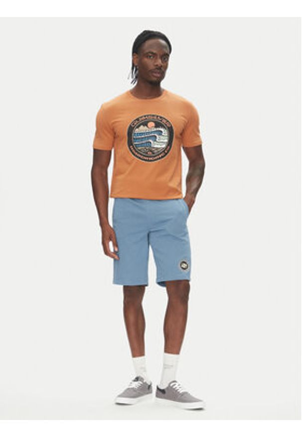 Quiksilver Szorty sportowe Circle Back EQYFB03395 Niebieski Regular Fit. Kolor: niebieski. Materiał: syntetyk, bawełna. Styl: sportowy