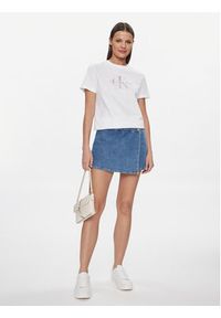 Calvin Klein Jeans T-Shirt Diffused Monologo J20J223264 Biały Regular Fit. Kolor: biały. Materiał: bawełna #2