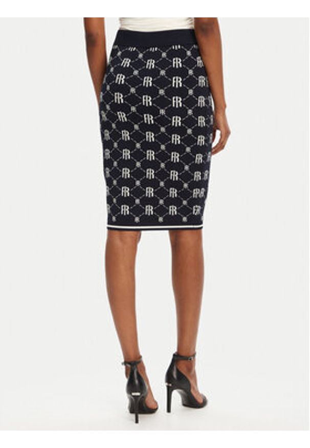 Fracomina Spódnica ołówkowa FR25WG4009K414F8 Granatowy Slim Fit. Kolor: niebieski. Materiał: syntetyk