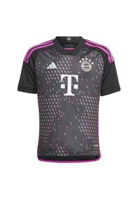 Adidas - Koszulka FC Bayern 23/24 Away Kids. Kolor: czarny. Materiał: materiał