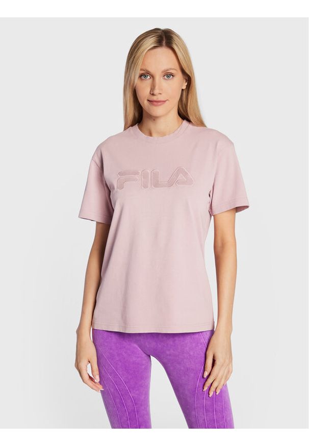 Fila T-Shirt Buek FAW0407 Różowy Regular Fit. Kolor: różowy. Materiał: bawełna