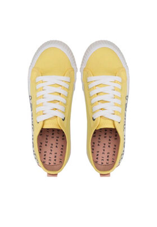 Pepe Jeans Tenisówki Ottis Log G PGS30577 Żółty. Kolor: żółty. Materiał: materiał