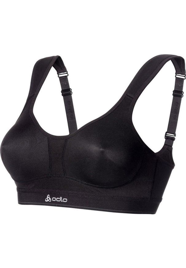 Stanik sportowy Odlo Medium Balance Fit dla kobiet - Czarny 70A. Kolor: czarny. Materiał: włókno, dzianina. Sport: joga i pilates