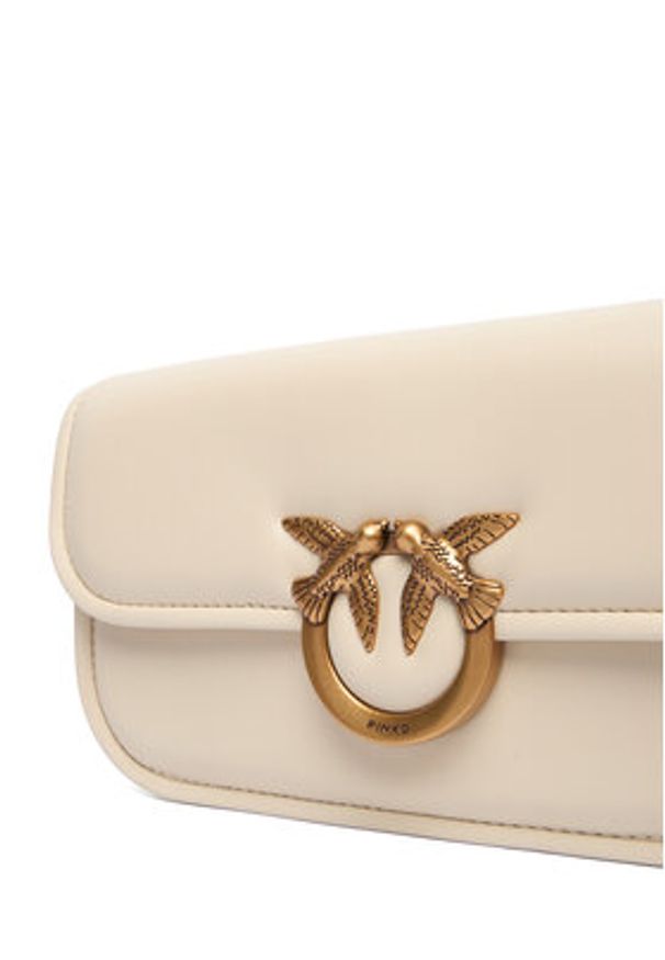 Pinko - PINKO Torebka Love Box Baguette Al 25-26 PLTT 105083 A26L Écru. Materiał: skórzane