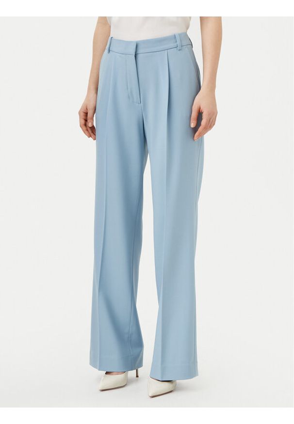 Calvin Klein Spodnie palazzo K20K207836 Błękitny Wide Leg. Kolor: niebieski. Materiał: wełna, syntetyk