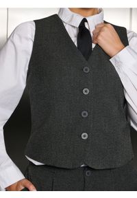 Sinsay - Kamizelka garniturowa - szary. Kolor: szary #1