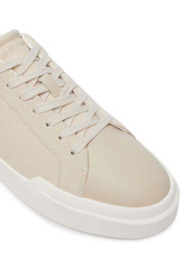 Calvin Klein Sneakersy Chunky Cupsole Laceup Cv Mix HM0HM02238 Beżowy. Kolor: beżowy. Materiał: skóra, zamsz