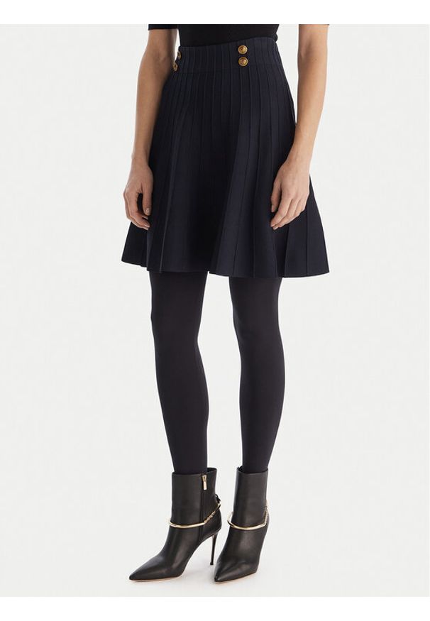 Guess Spódnica mini W5YD65 Z0130 Granatowy Regular Fit. Kolor: niebieski. Materiał: wiskoza