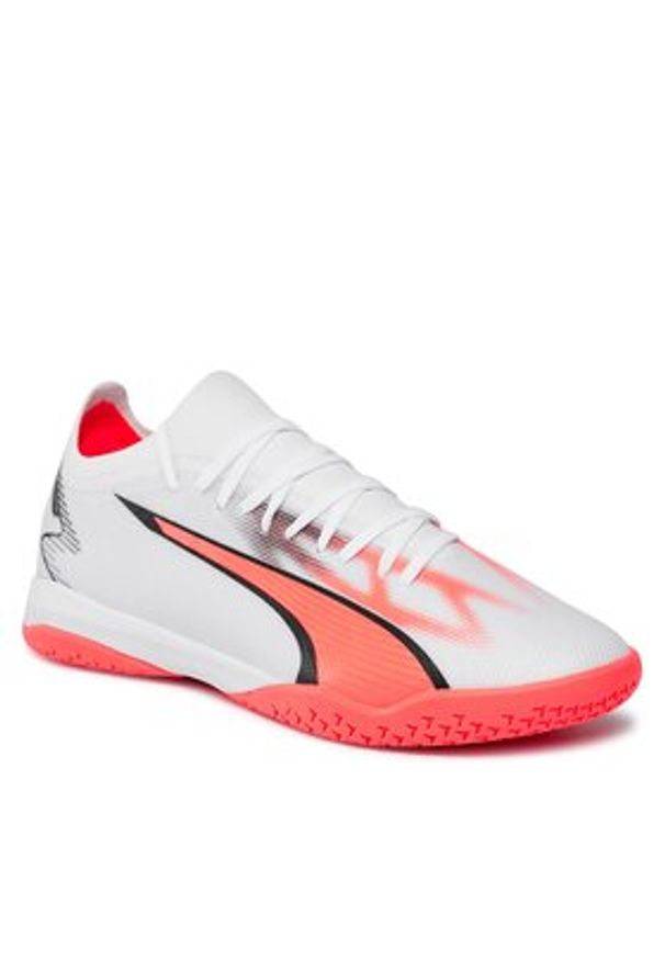 Puma Buty do piłki nożnej Ultra Match It 107522 01 Biały. Kolor: biały. Materiał: skóra