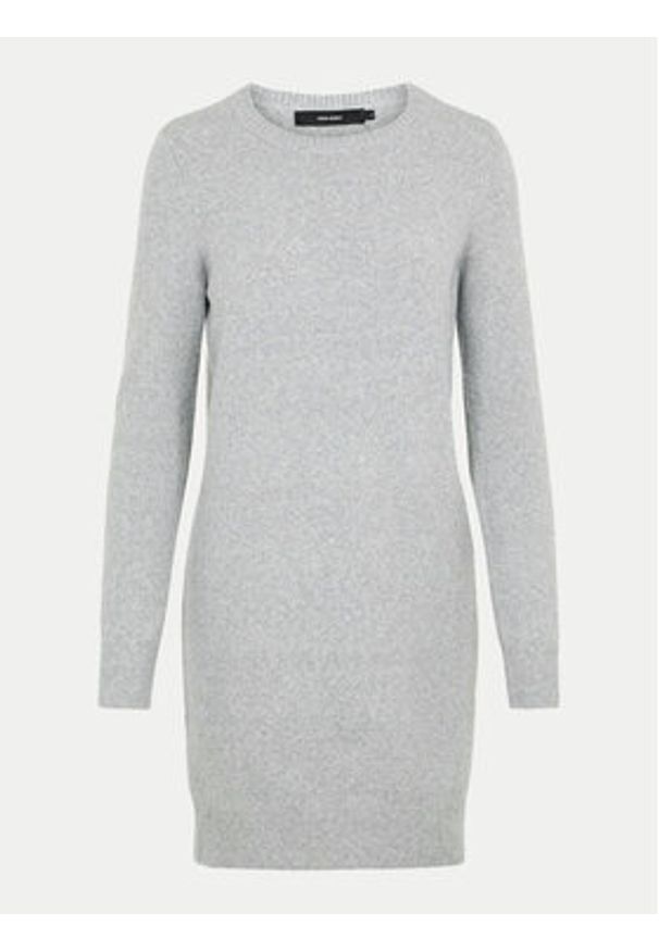 Vero Moda Sukienka dzianinowa 10215523 Szary Relaxed Fit. Kolor: szary. Materiał: syntetyk