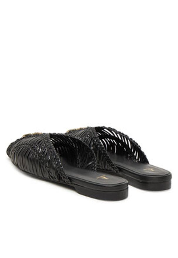 Patrizia Pepe Klapki 2Z0018/L109 Czarny. Kolor: czarny. Materiał: skóra