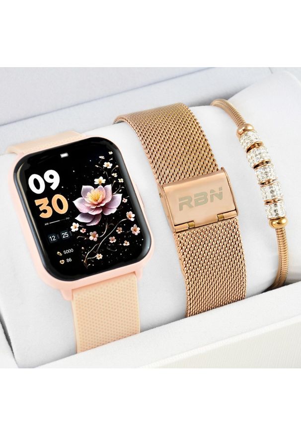 Rubicon - Zestaw zegarek Damski SMARTWATCH RUBICON RNCF46 RG + bransoletka. Rodzaj zegarka: smartwatch