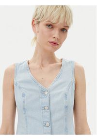 Levi's® Sukienka jeansowa Vianna Vest 001WL-0000 Błękitny Regular Fit. Kolor: niebieski. Materiał: bawełna