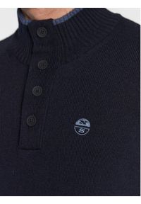 North Sails Sweter Halt Button 699515 Granatowy Regular Fit. Kolor: niebieski. Materiał: syntetyk #5