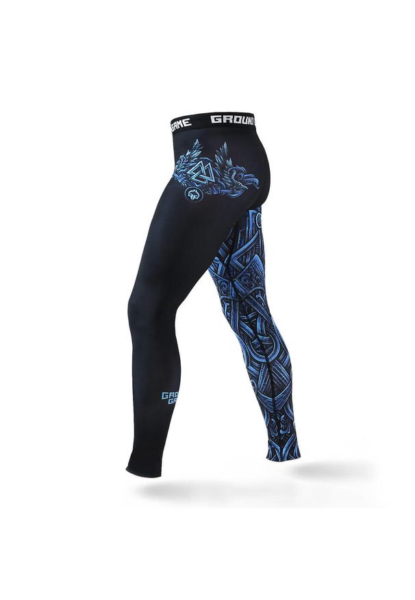 GROUND GAME - Legginsy do MMA męskie Ground Game VIKING. Kolor: wielokolorowy. Materiał: poliester, elastan