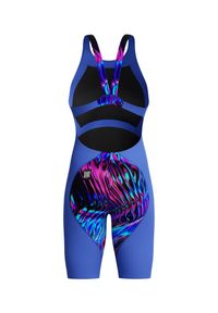 Strój startowy dla dziewczynek Speedo LZR Ignite. Kolor: niebieski, wielokolorowy