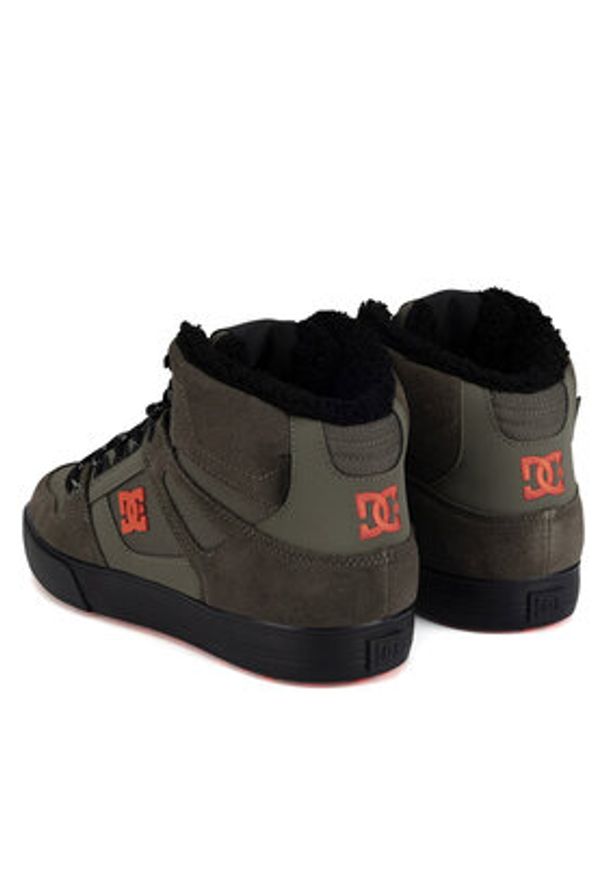 DC Shoes Sneakersy PURE HIGH-TOP WC WNT ADYS400047-DOO Zielony. Kolor: zielony. Materiał: zamsz, skóra