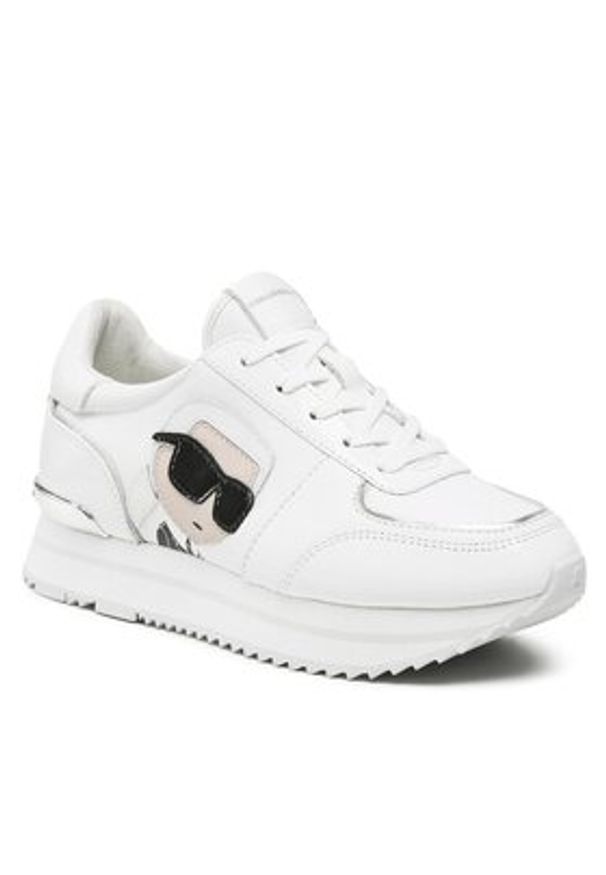 Karl Lagerfeld - KARL LAGERFELD Sneakersy KL61930N Biały. Kolor: biały. Materiał: skóra
