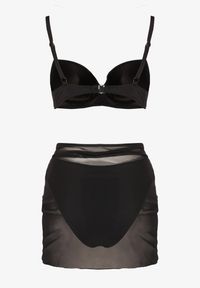 Born2be - Czarne Bikini Biustonosz z Marszczeniem i Majtki Figi z Dodatkowym Paero Ulosora. Kolor: czarny #5
