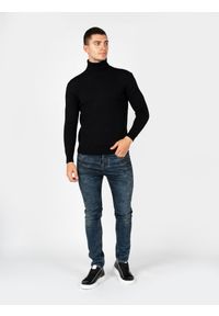 Les Hommes Sweter "Turtle" | LBK1000585U | Mężczyzna | Czarny. Okazja: na co dzień. Typ kołnierza: golf. Kolor: czarny. Materiał: wełna, akryl. Długość: długie. Sezon: jesień, zima. Styl: casual