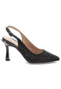 Czarne Czółenka Alma En Pena Eleganckie Obuwie Damskie Na Szpilce. Okazja: na imprezę. Zapięcie: pasek. Kolor: czarny. Obcas: na szpilce. Styl: elegancki. Wysokość obcasa: średni #6