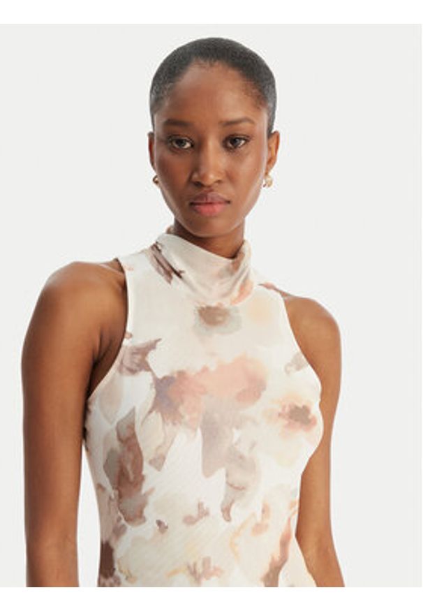 BARDOT - Bardot Sukienka wieczorowa Leanna 60373DB1 Écru Slim Fit. Kolor: kremowy. Materiał: syntetyk. Styl: wizytowy