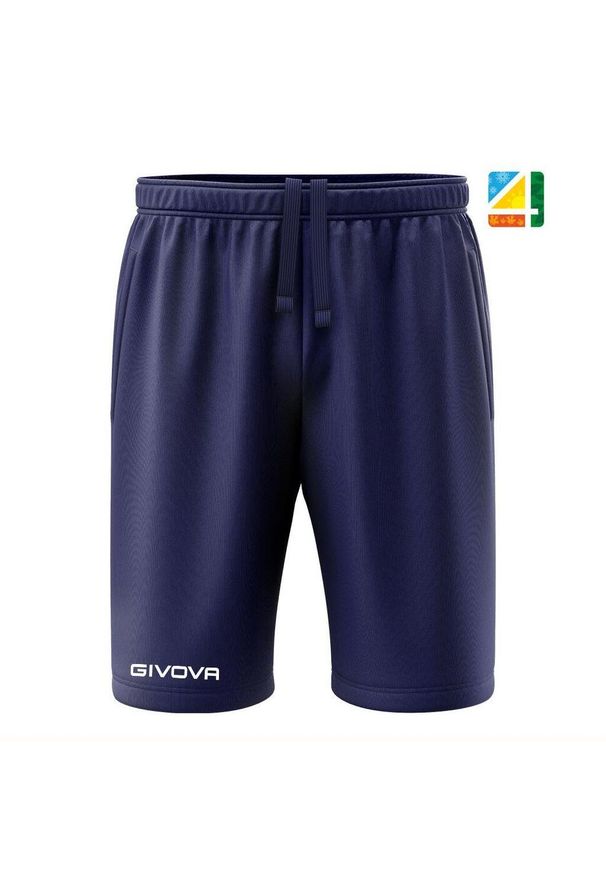 Szorty sportowe Givova Friend 2XL - Wygoda i lekkość. Kolor: niebieski. Długość: krótkie. Wzór: haft. Sezon: lato