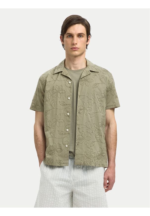 Selected Homme Koszula 16097686 Zielony Regular Fit. Kolor: zielony. Materiał: bawełna