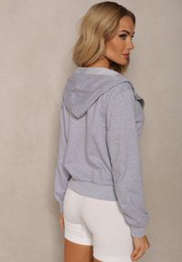 Renee - Szara Casualowa Bluza z Ozdobnym Przeszyciem i Kapturem Siraca. Okazja: na co dzień. Kolor: szary. Styl: casual