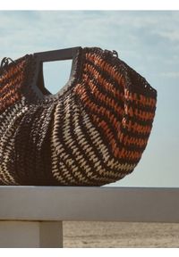 Reserved - Pleciona torebka koszyk - wielobarwny #1