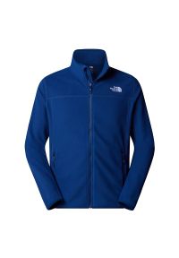 Bluza męska The North Face 100 Glacier Full-Zip Fleece 0A855XD1R1 - granatowe. Okazja: na co dzień. Kolor: niebieski. Materiał: poliester. Styl: klasyczny, casual