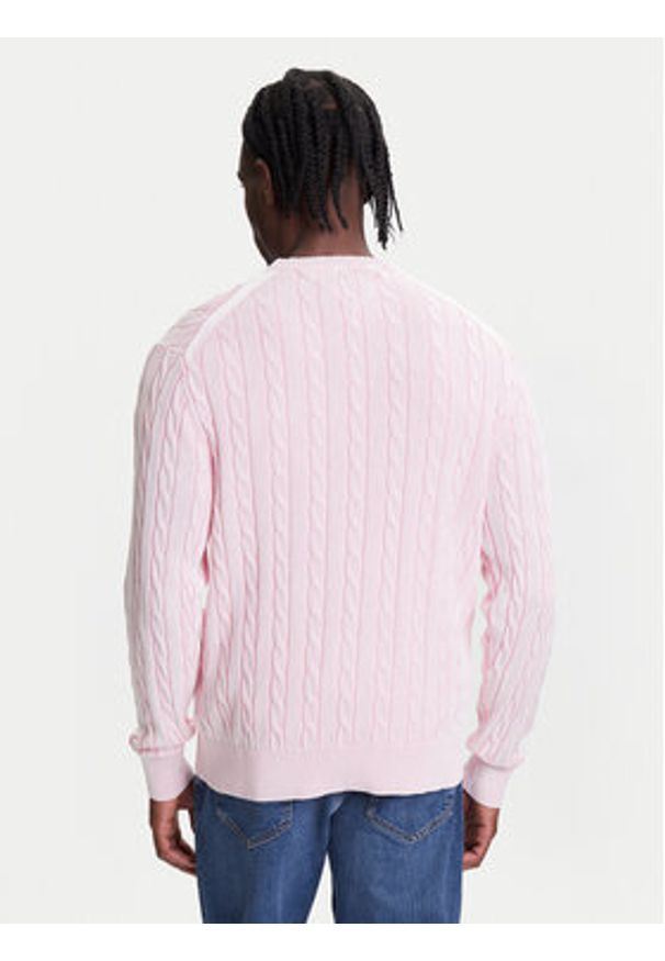 TOMMY HILFIGER - Tommy Hilfiger Sweter Classic MW0MW39524 Różowy Regular Fit. Kolor: różowy. Materiał: bawełna