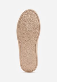 Renee - Beżowe Trampki z Imitacji Zamszu na Żłobionej Podeszwie Nivenatia. Kolor: beżowy. Materiał: zamsz. Styl: elegancki #3