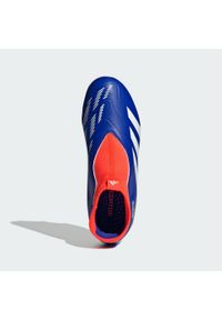 Adidas - Buty Predator League Laceless FG Kids. Kolor: czerwony, niebieski, wielokolorowy, biały. Materiał: materiał