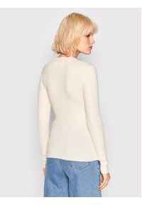 Selected Femme Sweter Lydia 16085202 Beżowy Slim Fit. Kolor: beżowy. Materiał: bawełna