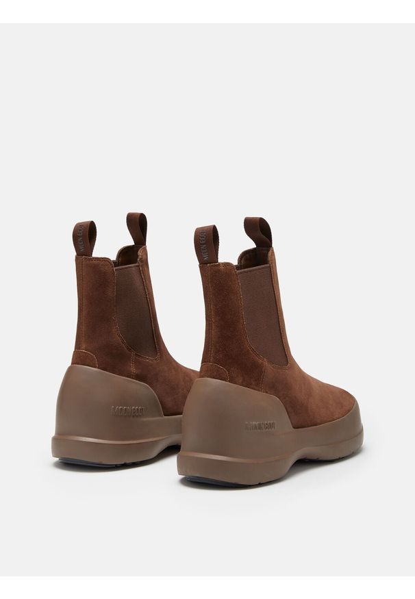 Sztyblety damskie Moon Boot LUNA CHELSEA SUEDE. Kolor: brązowy