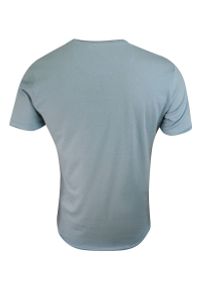Brave Soul - T-Shirt (Koszulka) Niebieski Bez Nadruku, Okrągły Dekolt, Postrzępione Brzegi -BRAVE SOUL- Męski. Okazja: na co dzień. Kolor: niebieski. Materiał: bawełna. Styl: casual #2
