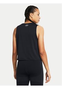 Under Armour Top Rush Energy Crop Tank 1383654-001 Czarny Loose Fit. Kolor: czarny. Materiał: syntetyk #3