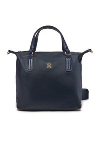 TOMMY HILFIGER - Tommy Hilfiger Torebka Poppy Th Small Tote AW0AW15640 Granatowy. Kolor: niebieski