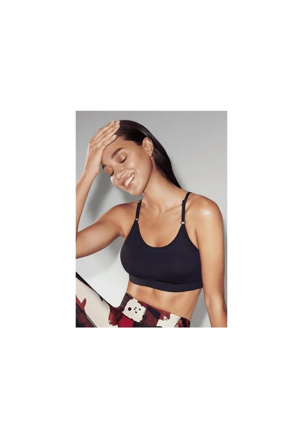 CASALL - Stanik Sportowy Casall Strappy Sports Bra Średnie Wspracie Fitness Joga. Kolor: czarny. Sport: fitness, joga i pilates