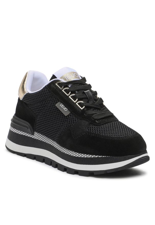 Sneakersy Liu Jo Amazing 10 BF3057 PX027 Black 22222. Kolor: czarny. Materiał: materiał