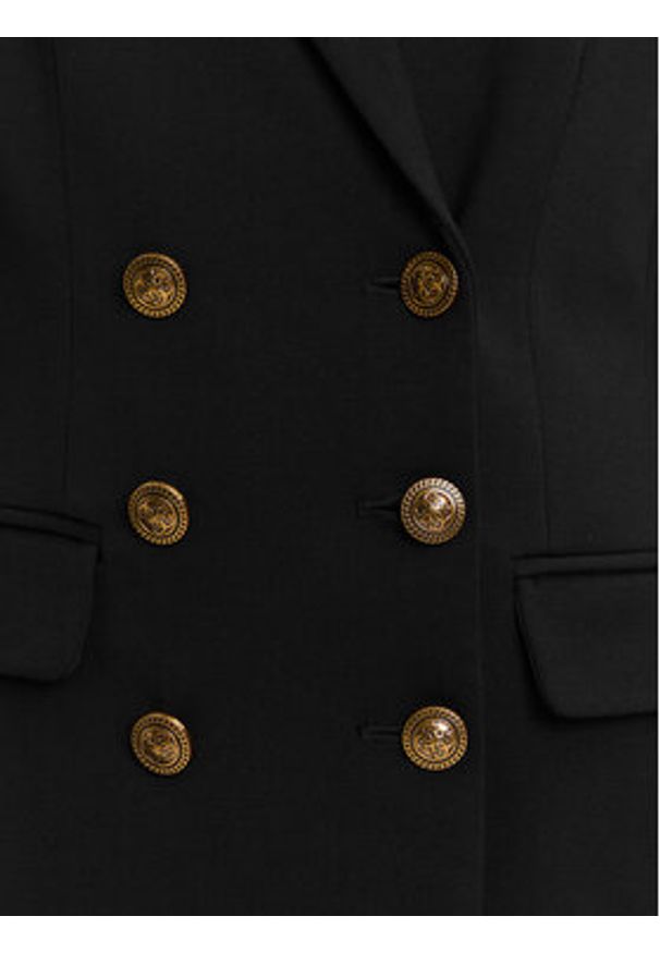 Guess Marynarka W5YN39 KCMU2 Czarny Regular Fit. Kolor: czarny. Materiał: syntetyk, wiskoza