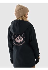 4f - 4F Kurtka snowboardowa softshell wiatroodporna membrana NeoDry 5000 chłopięca - czarna 164 (13-14 lat). Okazja: na co dzień. Typ kołnierza: kaptur. Kolor: czarny. Materiał: softshell. Sezon: lato, zima. Styl: sportowy, klasyczny, casual