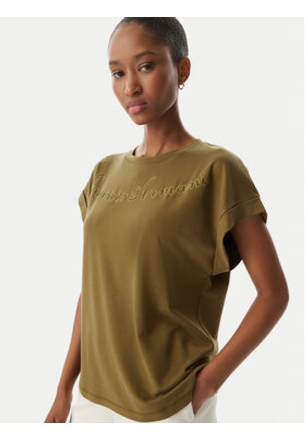 Emporio Armani T-Shirt EW000616 AF20243 U7016 Zielony. Kolor: zielony. Materiał: wiskoza