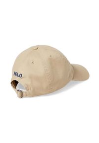 Polo Ralph Lauren czapka bawełniana dziecięca kolor beżowy gładka. Kolor: beżowy. Materiał: bawełna. Wzór: gładki #2