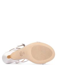 Stuart Weitzman Sandały Kensington Strappy Sandal 85 SN109 Kremowy. Kolor: kremowy. Materiał: materiał #3