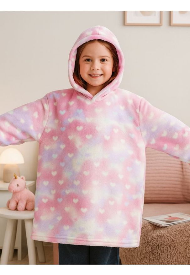 Sinsay - Bluza snuddie - różowy. Kolor: różowy