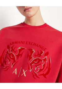 Armani Exchange - ARMANI EXCHANGE - Różowa bluza z grafiką tygrysa. Kolor: różowy, wielokolorowy, fioletowy. Materiał: bawełna #3