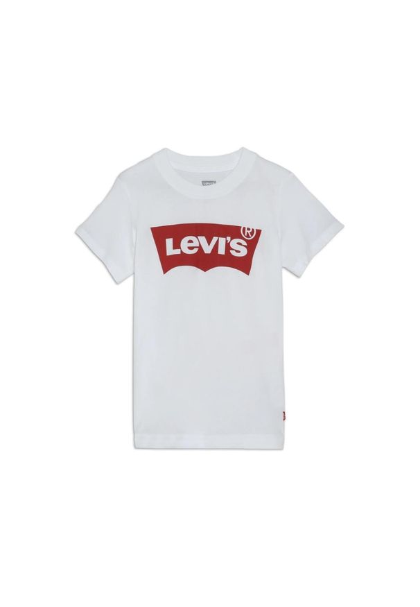 Levi's® - Koszulka z krótkim rękawem Dziecięca Levi's Batwing Tee. Kolor: biały. Długość rękawa: krótki rękaw. Długość: krótkie