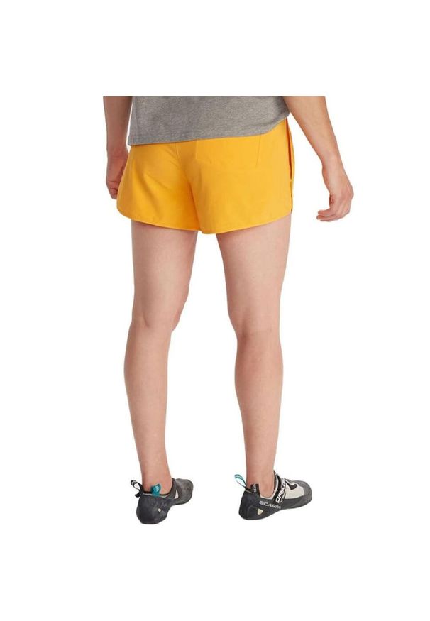 Spodenki trekkingowe damskie Marmot Elda Short. Kolor: żółty. Materiał: elastan, poliester. Sport: turystyka piesza
